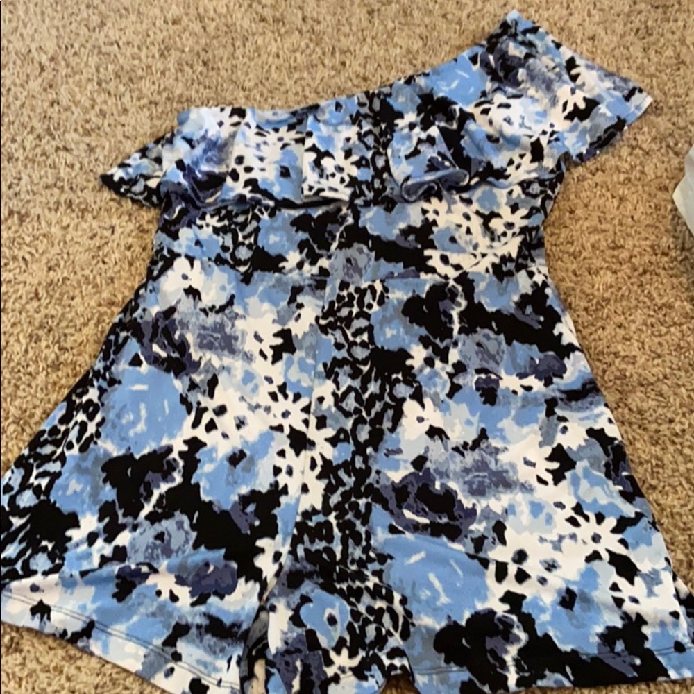 Black and blue Romper